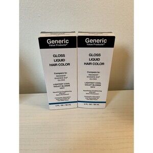 2X Generic Value Products 10Vv Lightest Cool Violet Blonde Demi Redken Gloss